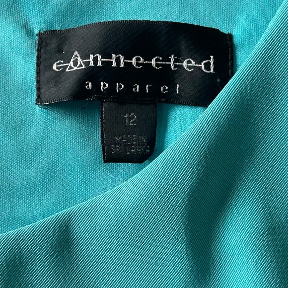 Turquoise Tiered Sheath Dress (Size 12) - Picture 5 of 9